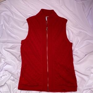 Liz Claiborne Cable Knit Zip Vest